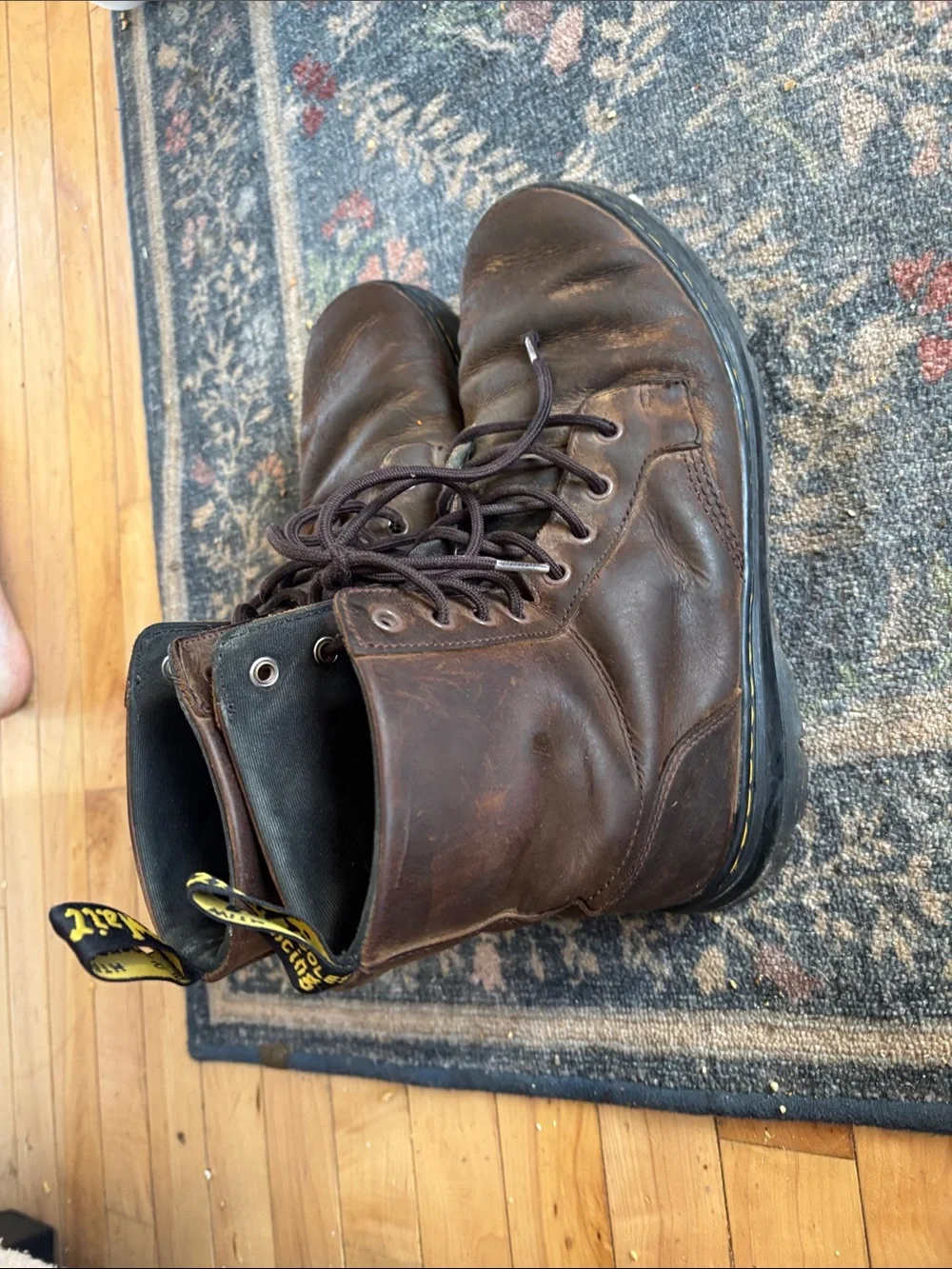 Brown Leather Men’s Lace-Up Boots - Classic Work Style
